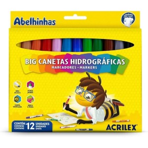 CANETA HIDROGRAFICA PONTA GROSSA C/12 ACRILEX