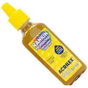 TINTA NANKIN BISNAGA 20ML OURO OU PRATA ACRILEX